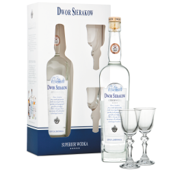 Dwór Sieraków Superior Wódka + kieliszki